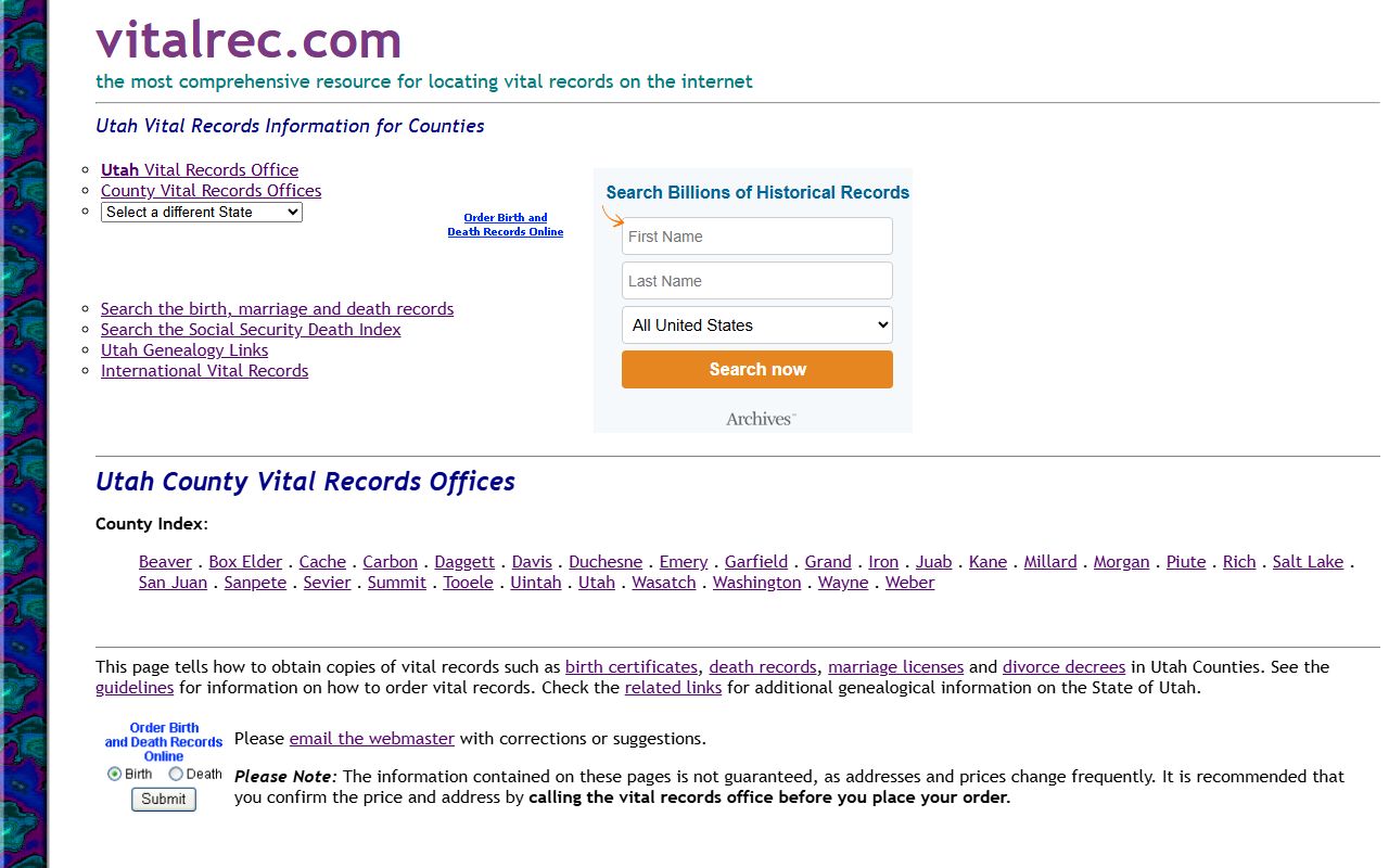 Beaver County divorce records - county vital records reference