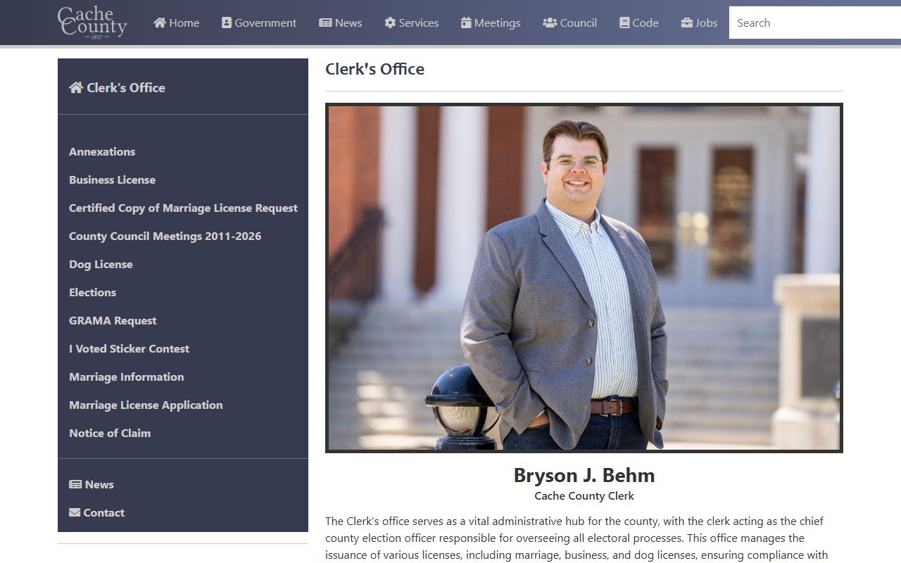 Cache County divorce records - County Clerk office